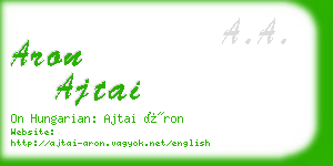 aron ajtai business card